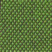Lime green boucle fabric texture with raised knots, displaying a geometric pattern and “bross fabric” label, col. 953.